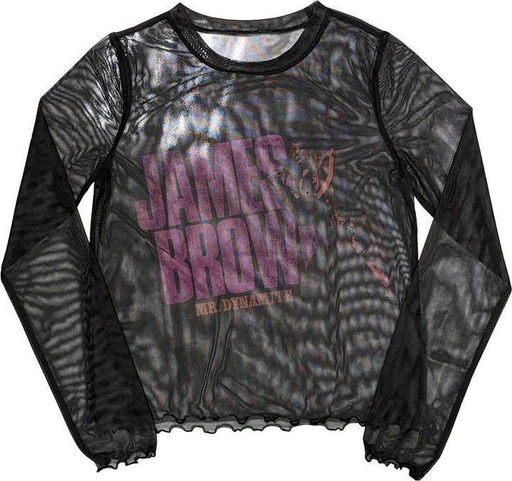 Actual product image James Brown Womens/Ladies Mr Dynamite Mesh Long-Sleeved Crop Top (S)