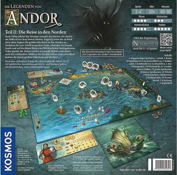 Image du produit Kosmos Les légendes d'Andor : le voyage vers le nord - expansion (Allemand)