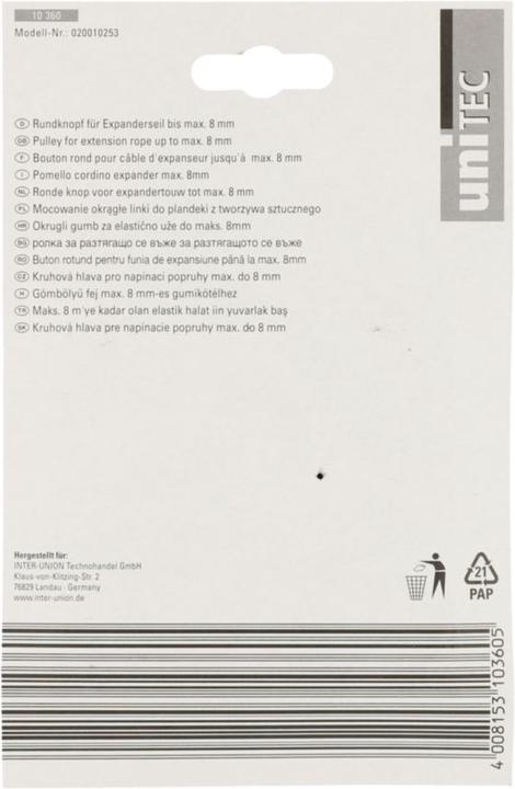 Produktbild Unitec Rundknopf