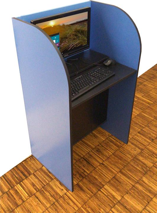 Immagine prodotto Scrivania per computer con schermo per la privacy, con possibilità di stampante