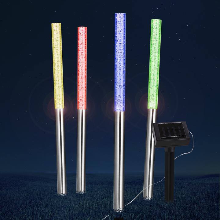 Produktbild Deuba 4x LED Solar Steckleuchte bunt (IP44)