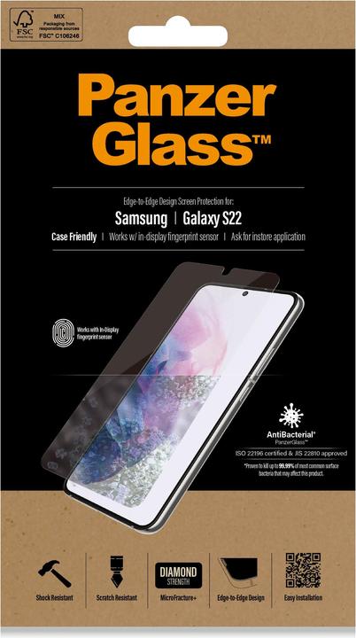 Produktbild PanzerGlass Case Friendly (1 Stück, Samsung Galaxy S22)