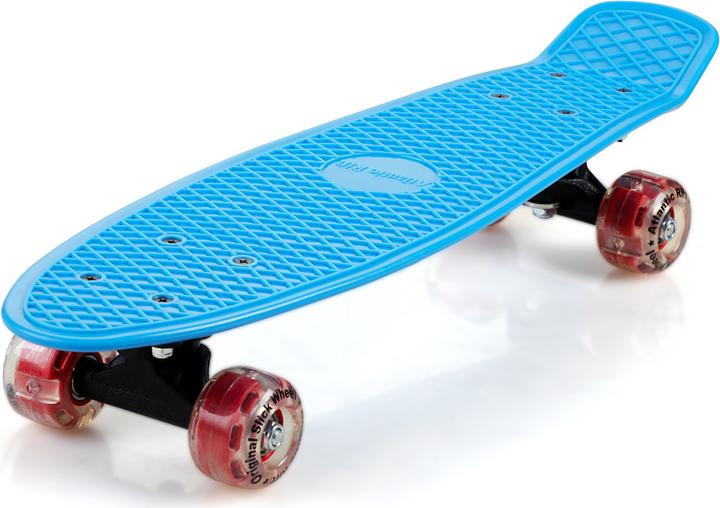 Monzana Skateboard Mini Cruiser 57cm LED Vintage (22.44")
