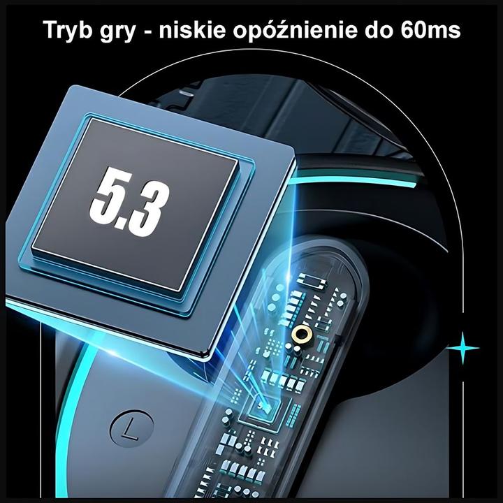Actual product image Usams Dual-Mic Gaming Wireless Headphones - Black (Wireless)