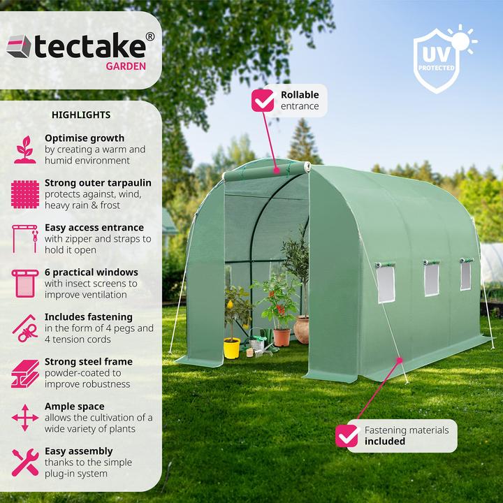 Produktbild tectake Gewächshaus Folientunnel