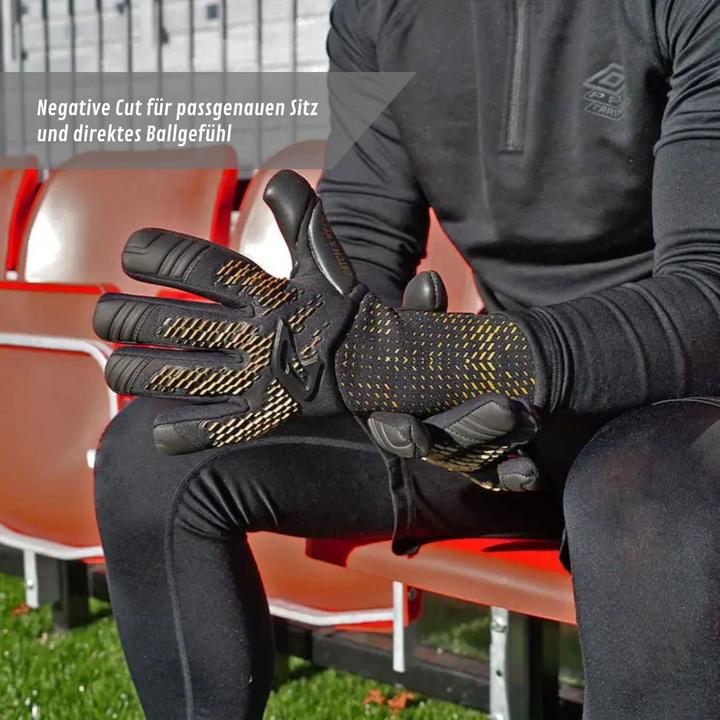 Produktbild Catch & Keep Fussballhandschuhe Revolution Gold Gr. 7 Torwart Goalie Handschuhe (7)