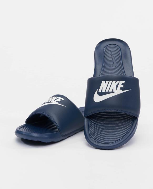 Nike Herren Victori Slipper, Midnight Navy/Weiss-Midnight Navy, 38.5 EU (38.5)