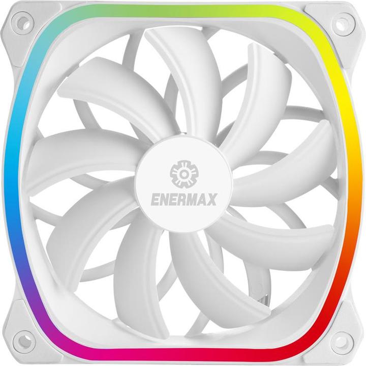 Actual product image Enermax PC Fan SquA RGB White 3-Pack with RGB Control Box (120 mm, 3 x)