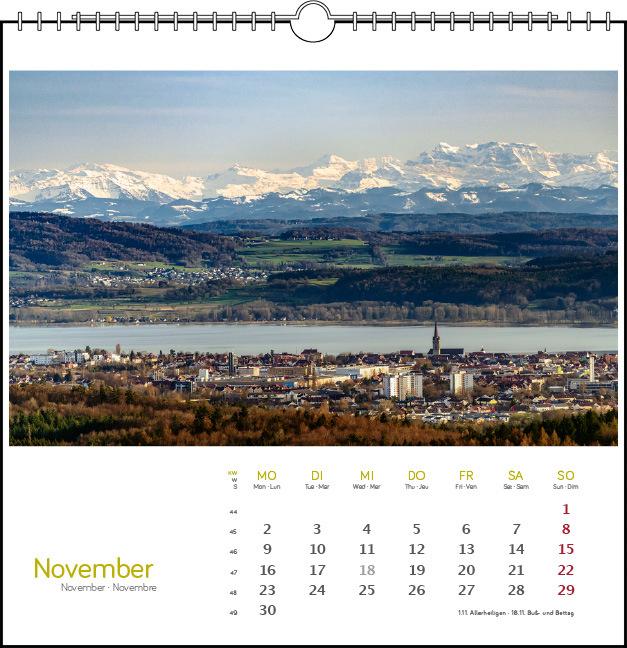 Produktbild Westlicher Bodensee 2026 (17 x 17 cm, Französisch, Englisch)