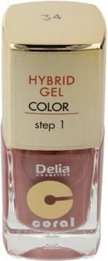 Delia Cosmetics Cosmetics Coral Hybrid Gel Nail Polish No. 34 Flesh Pearl 11ml (11 ml)