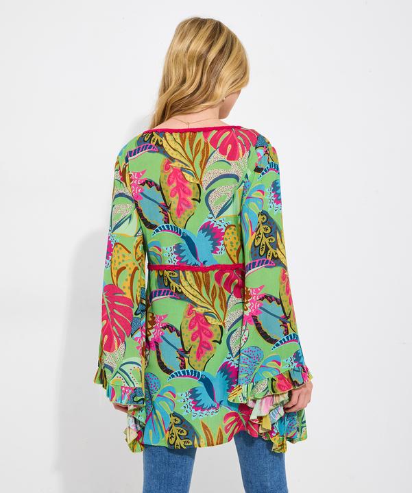 Actual product image Joe Browns Tropical Print Long Sleeve Tunic Dress