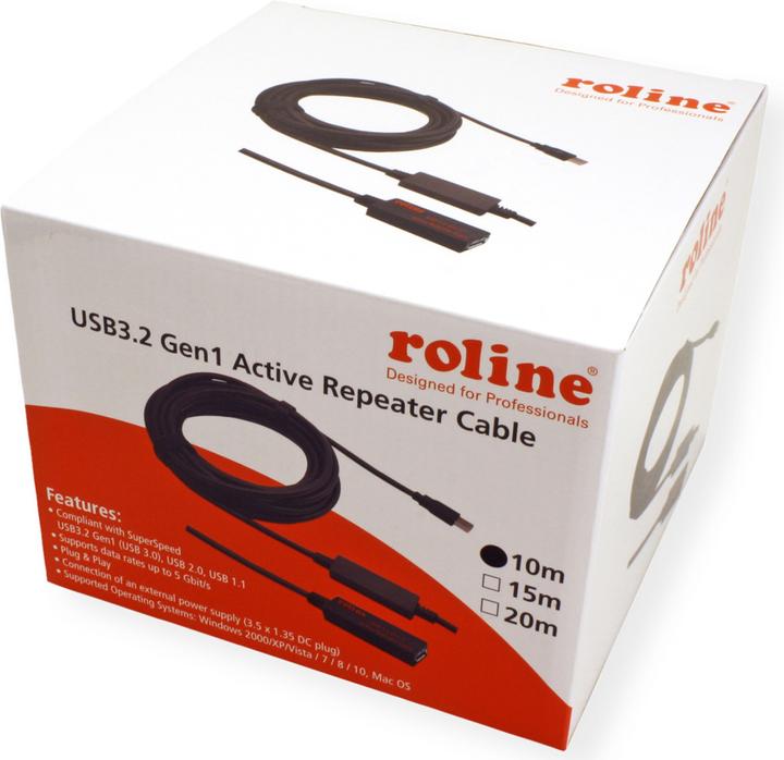 Actual product image Roline USB A – USB A (10 m, USB 3.2 Gen 1)