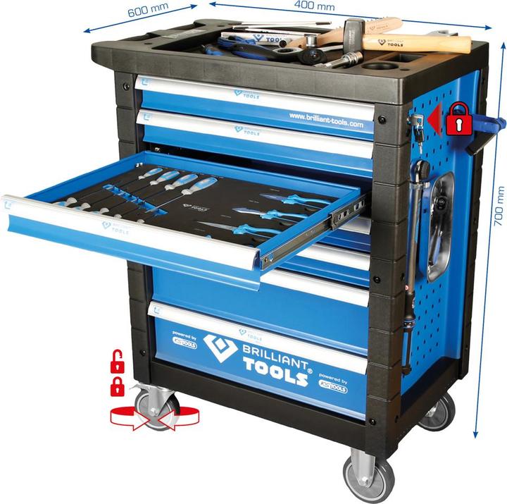 Actual product image Brilliant Tools Workshop trolley (1 x)