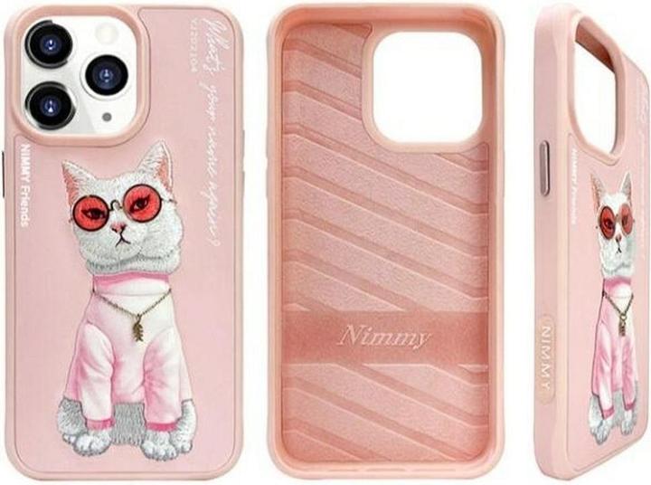 Immagine prodotto Nimmy case iPhone 15 Pro 6.1" pink Glasses Cool Cat (Apple iPhone 15 Pro)
