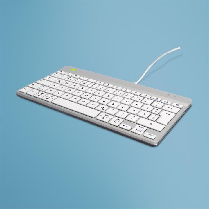 Actual product image R-Go Tools R-Go Compact Break ergonomic keyboard QWERTZ (DE), wired, white (DE, Cable)
