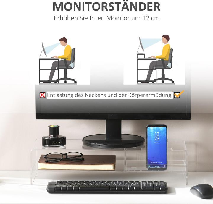 Image du produit Homcom Support d'écran avec espace de rangement
