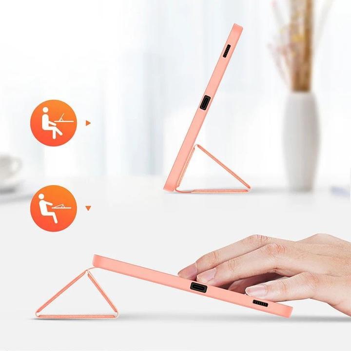 Actual product image Samsung Galaxy Tab S10 FE Plus - Ducis Domo Series, aufstellbares Flip-Etui, Pink (Samsung Galaxy Tab S10 FE+)
