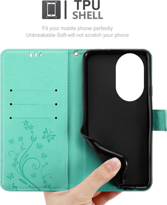Actual product image Cadorabo Case for Honor 200 Pro Flower Book (Honor 200 Pro)