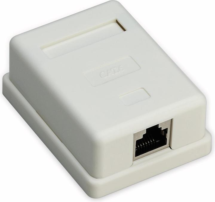 Actual product image Goobay 1-port RJ45 junction box, CAT 6, STP (Cable Accessories)