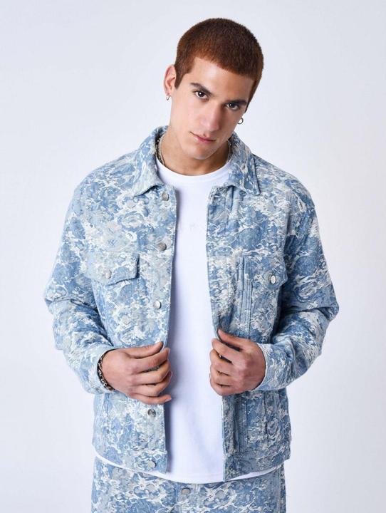 Actual product image Project X Paris Denim jacket with abstract pattern (XXL)
