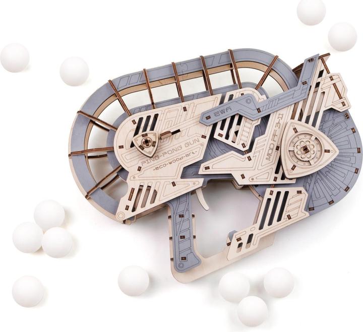 Image du produit Eco Wood Art Kit de maquette 3D en bois - Pistolet de ping-pong (153 pièces)