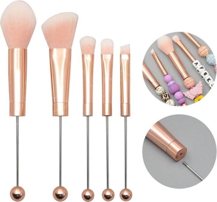 Actual product image König Design Make up brush set 5 pcs make up brushes cosmetic brushes eyeshadow cosmetics new (Foundation)