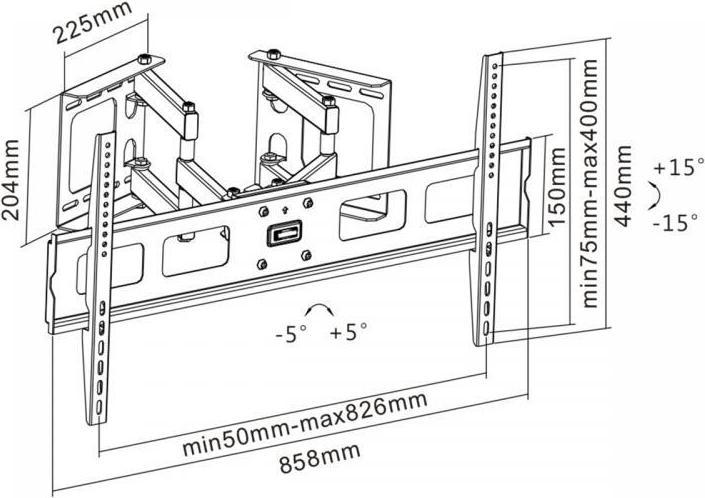 Produktbild Sbox PLB-1348 (37-63/60kg/800x400) (Wand, 63", 60 kg)