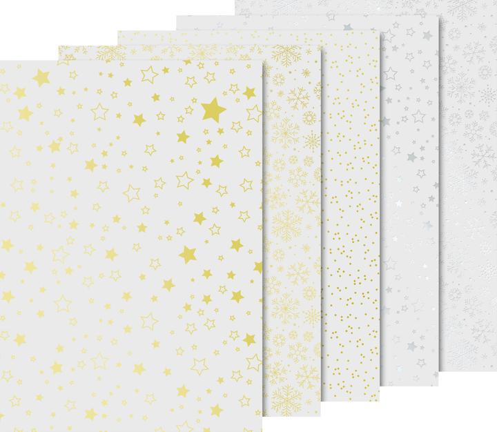 Produktbild Heyda Transparentpapier Weihnachten 10 Blatt, A4, Gold, Silber (115 g/m², 10 x)