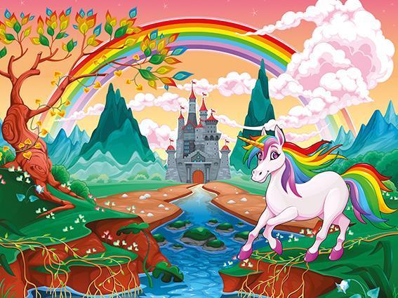 Actual product image Heidi Cheese Line HeiDi Art 5899 Children's Puzzle 100pcs.Large Wooden The Little Pony and the Rainbow (100 pieces)