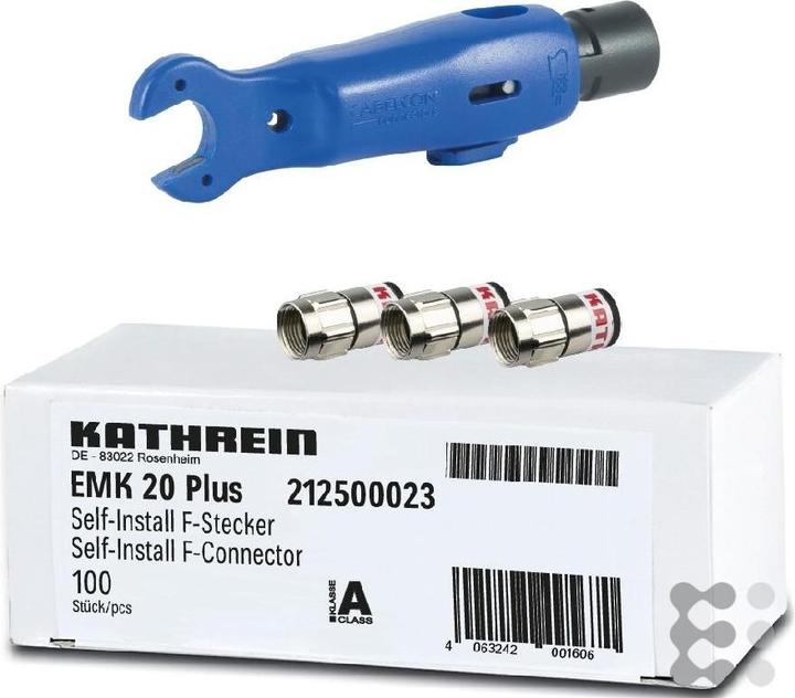 Image du produit Kathrein Kit de connecteurs SelfInstall ZAH 15 PLUS Boîte plastique, 100x EMK 20 et ZAW 16 (Cordes)