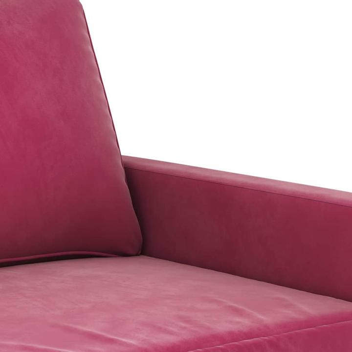 Image du produit VidaXL Ensemble de canapé Coussin Fauteuil Canapé Canapé design 4 pièces vin rouge velours (4 places)