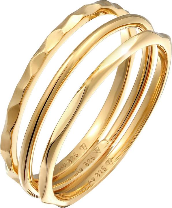 Elli Ring Stapelringe Stacking Bandring 3er Set 925 Silber