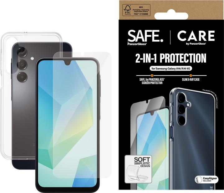 Actual product image PanzerGlass CARE by ® Fashion 2-in-1 Bundle Samsung Galaxy A16 | A16 5G (1 Piece, Samsung Galaxy A16, Samsung Galaxy A16 5G)