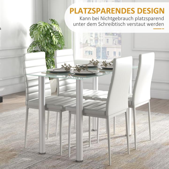 Actual product image Homcom Esszimmergruppe mit 4 Stühlen (120 x 60 x 97 cm)