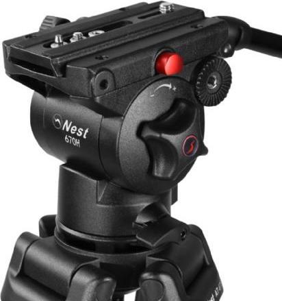 Actual product image Nest Video Tripod NT-670 + Fluid Damped Head