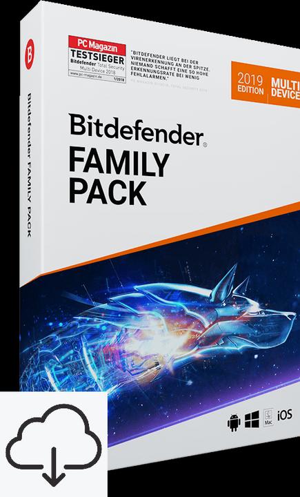 Produktbild Bitdefender Family Pack Multi-device 2019 - 2 Years Unlimited Devices (24 Monate)