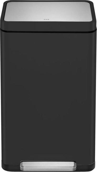 Actual product image EKO Treteimer X-Cube Tretmülleimer rechteckig 30 L schwarz mit extra breitem Pedal, gedämpftem Deck (30 l)