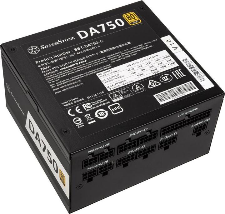 Produktbild Silverstone SST-DA750-G Netzteil 80 PLUS Gold, modular - 750 Watt (750 W)