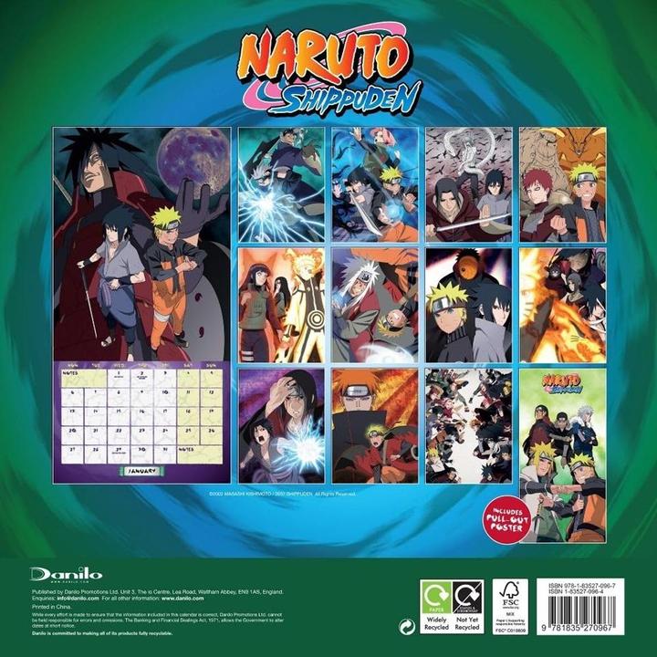 Image du produit Naruto Shippuden - Calendrier mural (30 x 30 cm, Allemand)