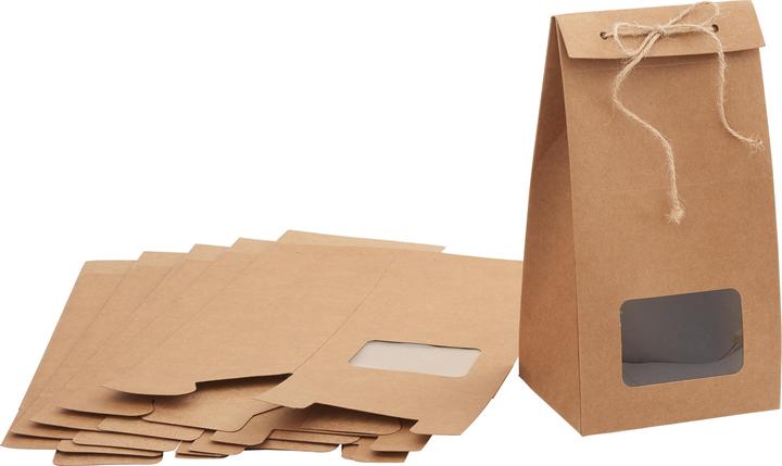 Produktbild VBS Kraftkarton Geschenkbox mit Sichtfenster, 6 Stück (Geschenkbox, 6 x)