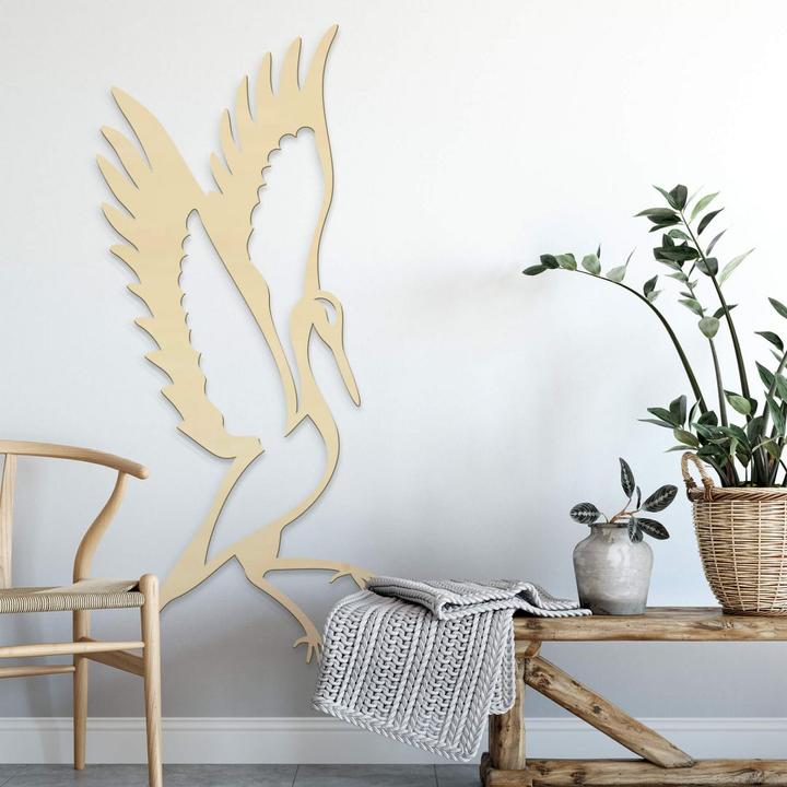 Produktbild Trenddeko Kranich stehend (45 x 100 cm)