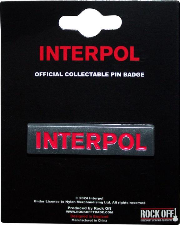 Produktbild Interpol Textlogo Abzeichen ZinkLegierung