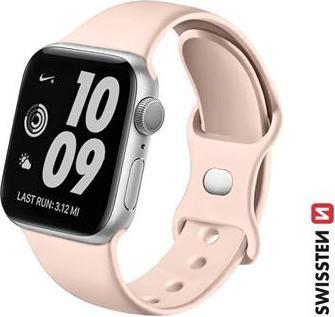 Produktbild Swissten Silicone band for apple watch 42-44 mm pink sand (44 mm, 42 mm, Silikon)