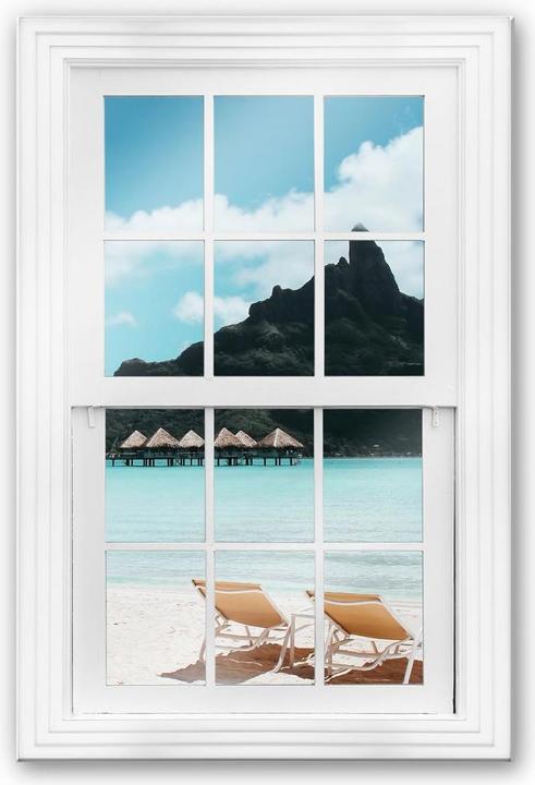 Produktbild Trenddeko 3D Fenster - Auf den Malediven (40 x 60 cm)