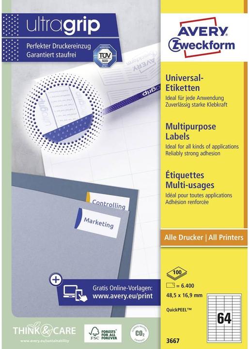 Produktbild Avery Universal-Etiketten
