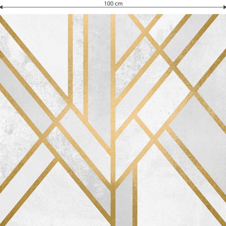Produktbild Trenddeko Art Deco: Goldene Geometrie (100 x 100 cm)