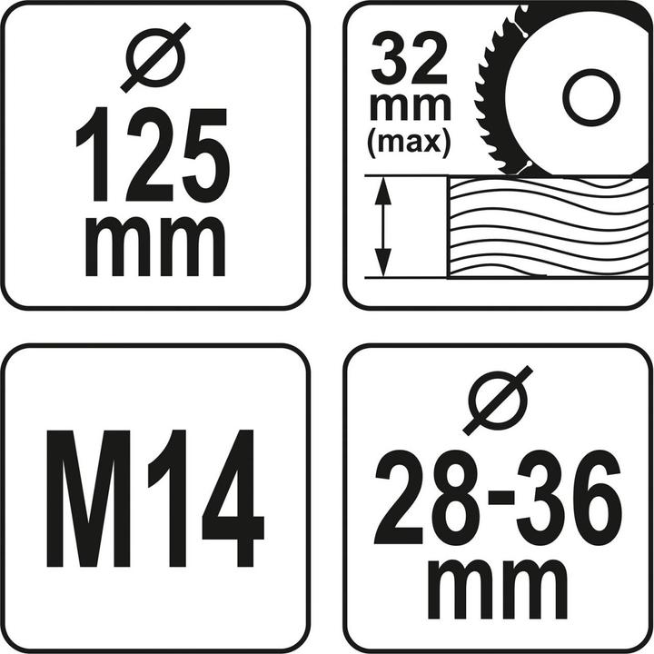 Produktbild Yato Profi Universal Absaughaube für Winkelschleifer zum Trennen und Schneiden von Holz, incl. Sägeb