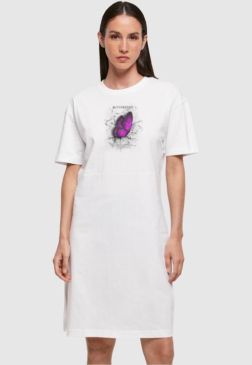 Actual product image Merchcode Ladies Butterflies Oversized Slit Tee Dress - 118903 (XL)