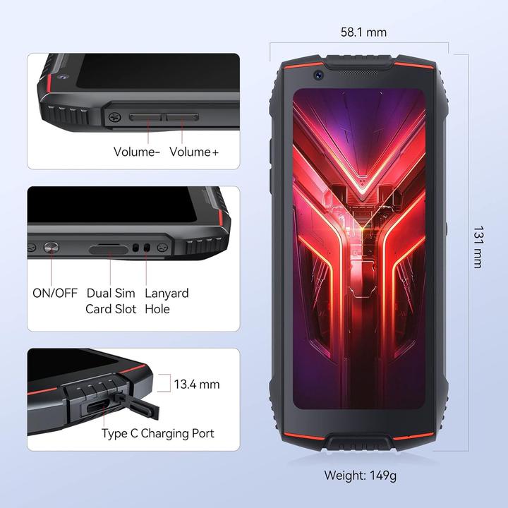 Produktbild Cubot Outdoor Handy (128 GB, Black, 4.50", Dual SIM, 4G)