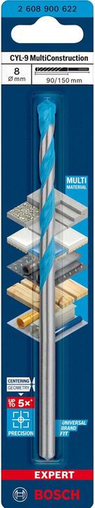 Produktbild Bosch Professional Zubehör EXPERT CYL-9 MultiConstruction Bohrer, 8 x 90 x 150 mm (8 Millimeter)